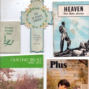 Mixed Small Lot of Christian Tracts and Bookmark